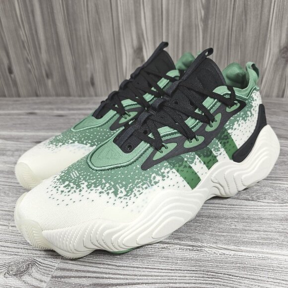 Adidas Trae Young 3 Low Grey/Green IE2703 Basketball Shoes - Men's Size 10.5